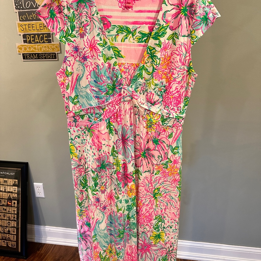 Lilly Pulitzer Pink and Green Striped Dress